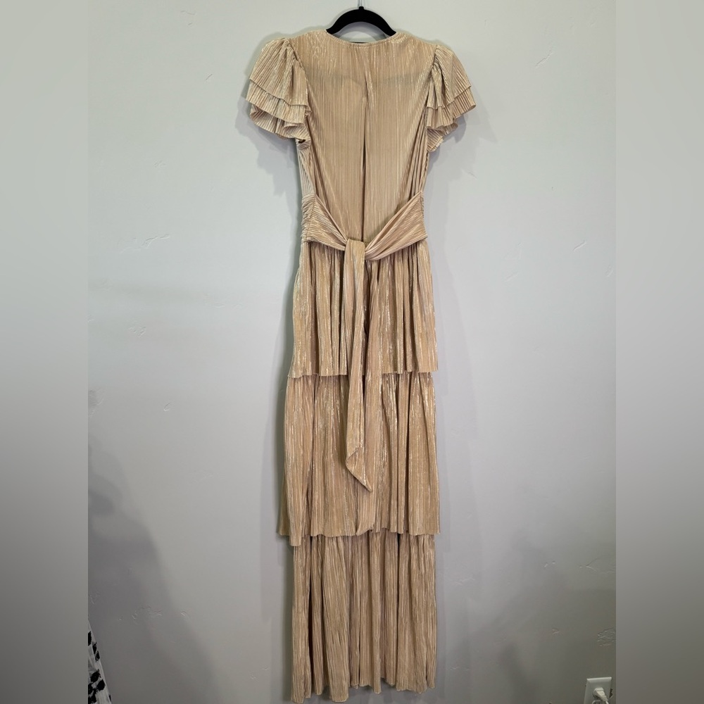 Sabina Musayev Metallic Gold Maxi Dress Maze Dress - Picture 7 of 7